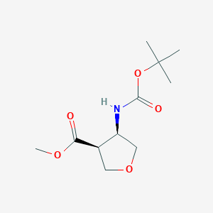 methyl cis-4-{[(tert-butoxy)carbonyl]amino}oxolane-3-carboxylate