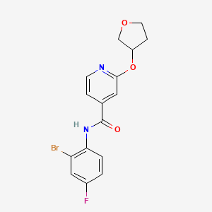 molecular formula C16H14BrFN2O3 B2648043 N-(2-bromo-4-fluorophenyl)-2-((tetrahydrofuran-3-yl)oxy)isonicotinamide CAS No. 1903236-72-5