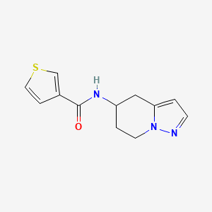 molecular formula C12H13N3OS B2648044 N-(4,5,6,7-tetrahydropyrazolo[1,5-a]pyridin-5-yl)thiophene-3-carboxamide CAS No. 2034258-73-4