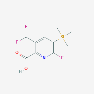 molecular formula C10H12F3NO2Si B2648047 3-(Difluoromethyl)-6-fluoro-5-trimethylsilylpyridine-2-carboxylic acid CAS No. 2248388-67-0