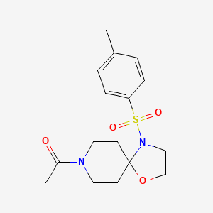 molecular formula C16H22N2O4S B2648063 1-(4-甲苯磺酰基-1-氧杂-4,8-二氮杂螺[4.5]癸-8-基)乙酮 CAS No. 903341-76-4
