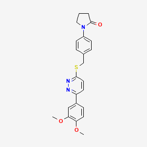 1-(4-(((6-(3,4-Dimethoxyphenyl)pyridazin-3-yl)thio)methyl)phenyl)pyrrolidin-2-one