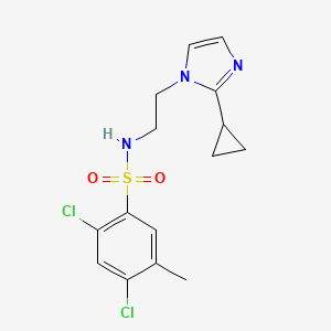 2,4-dichloro-N-(2-(2-cyclopropyl-1H-imidazol-1-yl)ethyl)-5-methylbenzenesulfonamide