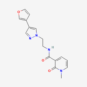 molecular formula C16H16N4O3 B2648095 N-(2-(4-(furan-3-yl)-1H-pyrazol-1-yl)ethyl)-1-methyl-2-oxo-1,2-dihydropyridine-3-carboxamide CAS No. 2034354-23-7