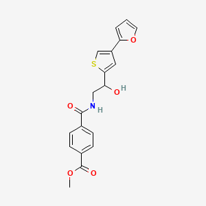 molecular formula C19H17NO5S B2648102 Methyl 4-[[2-[4-(furan-2-yl)thiophen-2-yl]-2-hydroxyethyl]carbamoyl]benzoate CAS No. 2380061-67-4