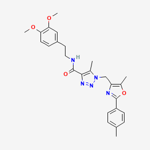 N-[2-(3,4-dimethoxyphenyl)ethyl]-5-methyl-1-{[5-methyl-2-(4-methylphenyl)-1,3-oxazol-4-yl]methyl}-1H-1,2,3-triazole-4-carboxamide