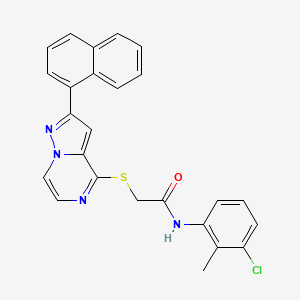 N-(3-chloro-2-methylphenyl)-2-{[2-(1-naphthyl)pyrazolo[1,5-a]pyrazin-4-yl]thio}acetamide