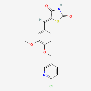 (5Z)-5-({4-[(6-chloropyridin-3-yl)methoxy]-3-methoxyphenyl}methylidene)-1,3-thiazolidine-2,4-dione