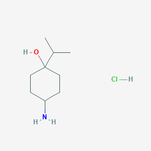 molecular formula C9H20ClNO B2648120 盐酸4-氨基-1-异丙基环己醇 CAS No. 2225147-15-7