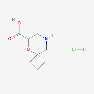 5-Oxa-8-azaspiro[3.5]nonane-6-carboxylic acid;hydrochloride