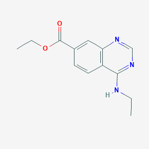 molecular formula C13H15N3O2 B2648136 Ethyl 4-(ethylamino)quinazoline-7-carboxylate CAS No. 2248368-91-2