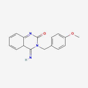 molecular formula C16H15N3O2 B2648144 2(1H)-喹唑啉酮，3,4-二氢-4-亚氨基-3-[(4-甲氧基苯基)甲基]- CAS No. 941868-26-4