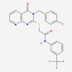 2-((3-(4-fluorobenzyl)-4-oxo-3,4-dihydropyrido[2,3-d]pyrimidin-2-yl)thio)-N-(3-(trifluoromethyl)phenyl)acetamide