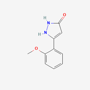 molecular formula C10H10N2O2 B2648173 5-(2-Methoxyphenyl)-1,2-dihydropyrazol-3-one CAS No. 485317-15-5