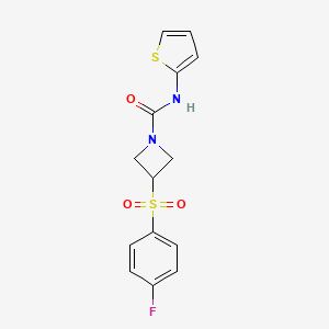 3-((4-fluorophenyl)sulfonyl)-N-(thiophen-2-yl)azetidine-1-carboxamide