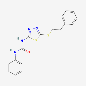 molecular formula C17H16N4OS2 B2648178 1-(5-(Phenethylthio)-1,3,4-thiadiazol-2-yl)-3-phenylurea CAS No. 922570-17-0