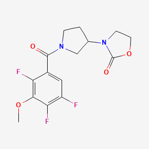 molecular formula C15H15F3N2O4 B2648180 3-(1-(2,4,5-Trifluoro-3-methoxybenzoyl)pyrrolidin-3-yl)oxazolidin-2-one CAS No. 2309800-15-3
