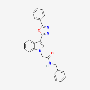 molecular formula C25H20N4O2 B2648185 N-benzyl-2-(3-(5-phenyl-1,3,4-oxadiazol-2-yl)-1H-indol-1-yl)acetamide CAS No. 1021106-30-8