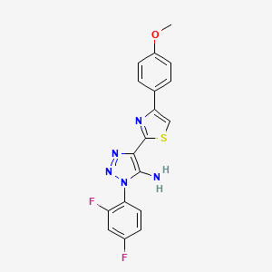 molecular formula C18H13F2N5OS B2648198 1-(2,4-difluorophenyl)-4-[4-(4-methoxyphenyl)-1,3-thiazol-2-yl]-1H-1,2,3-triazol-5-amine CAS No. 1206999-68-9