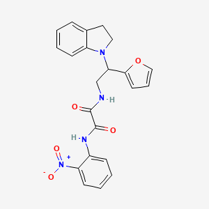 N1-(2-(furan-2-yl)-2-(indolin-1-yl)ethyl)-N2-(2-nitrophenyl)oxalamide