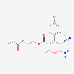 2-(methacryloyloxy)ethyl 6-amino-5-cyano-4-(2,4-dichlorophenyl)-2-methyl-4H-pyran-3-carboxylate