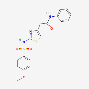 2-(2-(4-methoxyphenylsulfonamido)thiazol-4-yl)-N-phenylacetamide