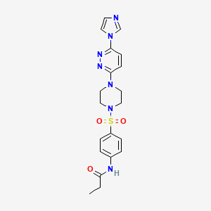 N-(4-((4-(6-(1H-imidazol-1-yl)pyridazin-3-yl)piperazin-1-yl)sulfonyl)phenyl)propionamide