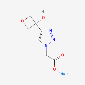 Sodium;2-[4-(3-hydroxyoxetan-3-yl)triazol-1-yl]acetate