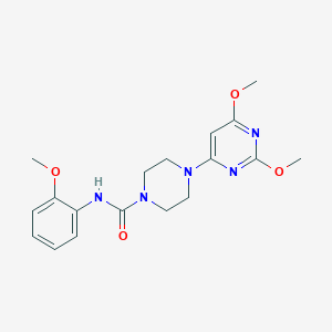 molecular formula C18H23N5O4 B2648219 4-(2,6-dimethoxypyrimidin-4-yl)-N-(2-methoxyphenyl)piperazine-1-carboxamide CAS No. 1021214-75-4