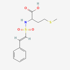 molecular formula C13H17NO4S2 B2648238 4-(Methylsulfanyl)-2-(2-phenylethenesulfonamido)butanoic acid CAS No. 1008200-40-5