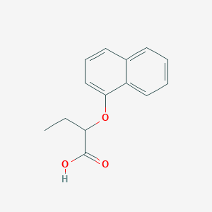 molecular formula C14H14O3 B2648239 2-(1-Naphthyloxy)butanoic acid CAS No. 161904-60-5