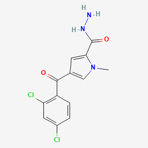 molecular formula C13H11Cl2N3O2 B2648240 4-(2,4-二氯苯甲酰)-1-甲基-1H-吡咯-2-甲酰肼 CAS No. 338395-66-7