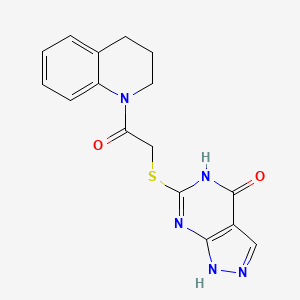 6-((2-(3,4-dihydroquinolin-1(2H)-yl)-2-oxoethyl)thio)-1H-pyrazolo[3,4-d]pyrimidin-4(5H)-one