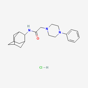 molecular formula C22H32ClN3O B2648251 N-(adamantan-2-yl)-2-(4-phenylpiperazin-1-yl)acetamide hydrochloride CAS No. 1215584-46-5
