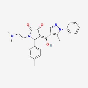 1-(2-(dimethylamino)ethyl)-3-hydroxy-4-(5-methyl-1-phenyl-1H-pyrazole-4-carbonyl)-5-(p-tolyl)-1H-pyrrol-2(5H)-one