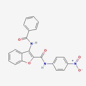 3-benzamido-N-(4-nitrophenyl)-1-benzofuran-2-carboxamide