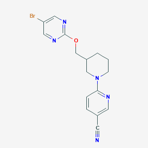 6-[3-[(5-Bromopyrimidin-2-yl)oxymethyl]piperidin-1-yl]pyridine-3-carbonitrile
