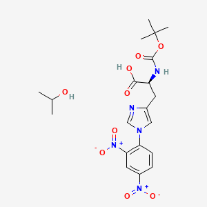 molecular formula C20H27N5O9 B2648264 Boc-His(Dnp)-OH.IPA CAS No. 1260247-63-9; 25024-53-7