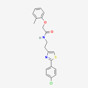 molecular formula C20H19ClN2O2S B2648268 N-{2-[2-(4-chlorophenyl)-1,3-thiazol-4-yl]ethyl}-2-(2-methylphenoxy)acetamide CAS No. 946251-45-2
