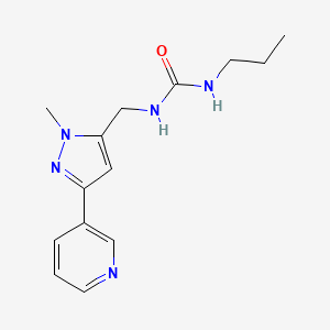 1-((1-methyl-3-(pyridin-3-yl)-1H-pyrazol-5-yl)methyl)-3-propylurea