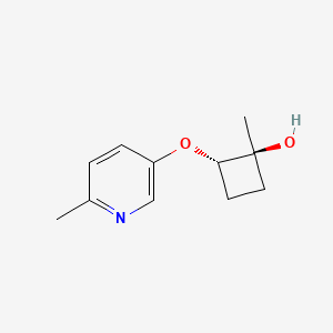 trans-1-Methyl-2-[(6-methylpyridin-3-yl)oxy]cyclobutan-1-ol