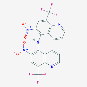 6-Nitro-N-[6-nitro-8-(trifluoromethyl)quinolin-5-yl]-8-(trifluoromethyl)quinolin-5-amine