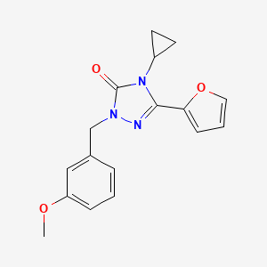 molecular formula C17H17N3O3 B2648295 4-环丙基-3-(呋喃-2-基)-1-(3-甲氧基苄基)-1H-1,2,4-三唑-5(4H)-酮 CAS No. 1797847-21-2