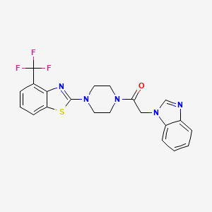 2-(1H-benzo[d]imidazol-1-yl)-1-(4-(4-(trifluoromethyl)benzo[d]thiazol-2-yl)piperazin-1-yl)ethanone