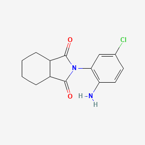 molecular formula C14H15ClN2O2 B2648317 2-(2-amino-5-chlorophenyl)-octahydro-1H-isoindole-1,3-dione CAS No. 954254-92-3