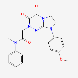2-(8-(4-methoxyphenyl)-3,4-dioxo-3,4,7,8-tetrahydroimidazo[2,1-c][1,2,4]triazin-2(6H)-yl)-N-methyl-N-phenylacetamide