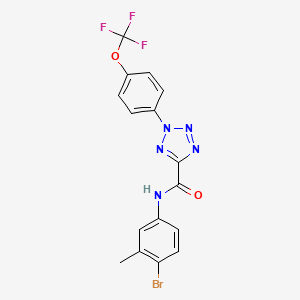molecular formula C16H11BrF3N5O2 B2648329 N-(4-溴-3-甲苯基)-2-(4-(三氟甲氧基)苯基)-2H-四唑-5-甲酰胺 CAS No. 1396715-93-7