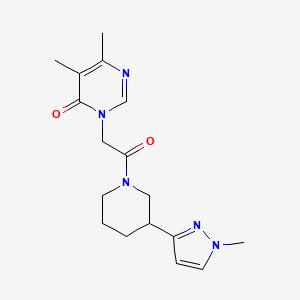 5,6-dimethyl-3-(2-(3-(1-methyl-1H-pyrazol-3-yl)piperidin-1-yl)-2-oxoethyl)pyrimidin-4(3H)-one