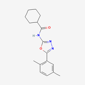 N-(5-(2,5-dimethylphenyl)-1,3,4-oxadiazol-2-yl)cyclohexanecarboxamide