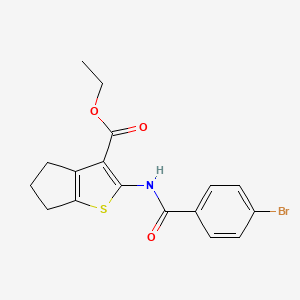 ethyl 2-(4-bromobenzamido)-5,6-dihydro-4H-cyclopenta[b]thiophene-3-carboxylate